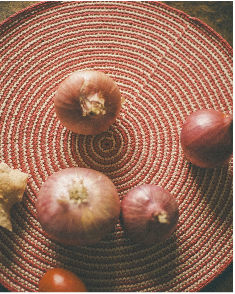 BAJO PLATO RAYITAS ALGODON ROSA