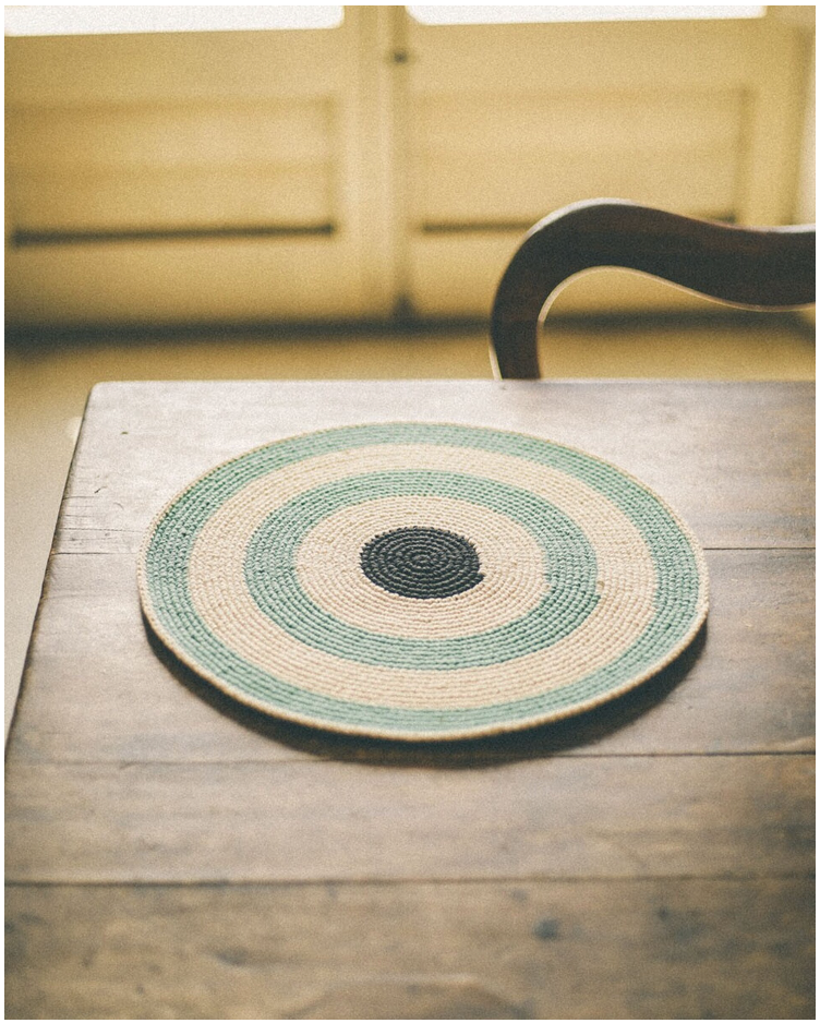 BAJO PLATO REDONDO ALGODON DIANA AZUL