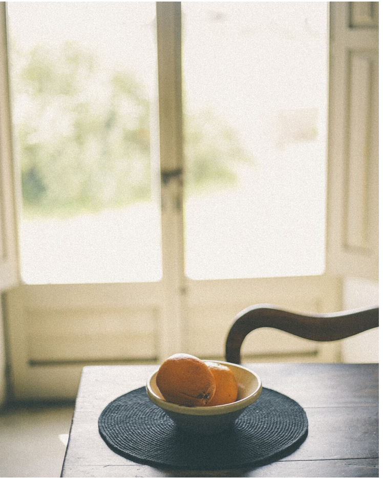 BAJO PLATO REDONDO ALGODON NEGRO