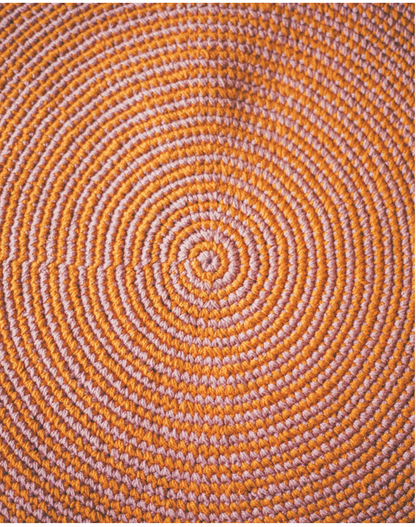 BAJO PLATO RAYITAS ALGODON NARANJA