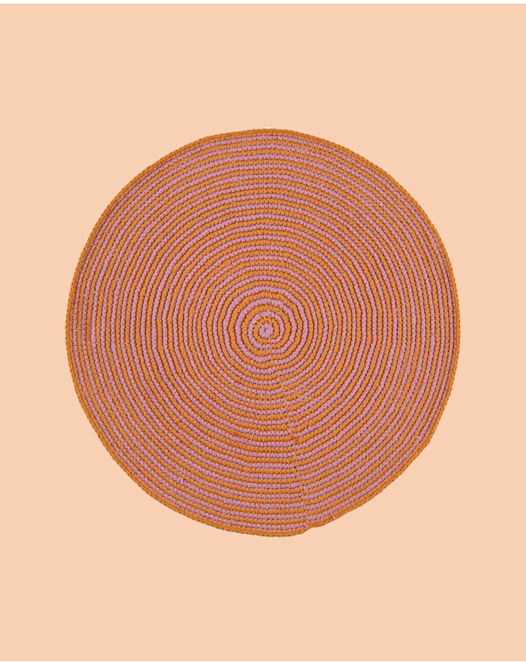 BAJO PLATO RAYITAS ALGODON NARANJA