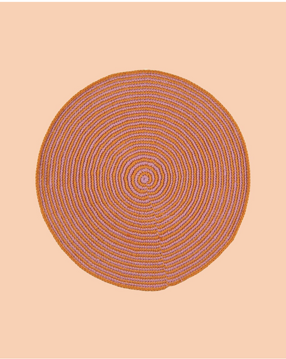 BAJO PLATO RAYITAS ALGODON NARANJA