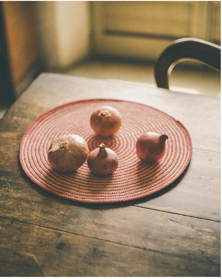 BAJO PLATO RAYITAS ALGODON ROSA