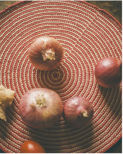BAJO PLATO RAYITAS ALGODON ROSA