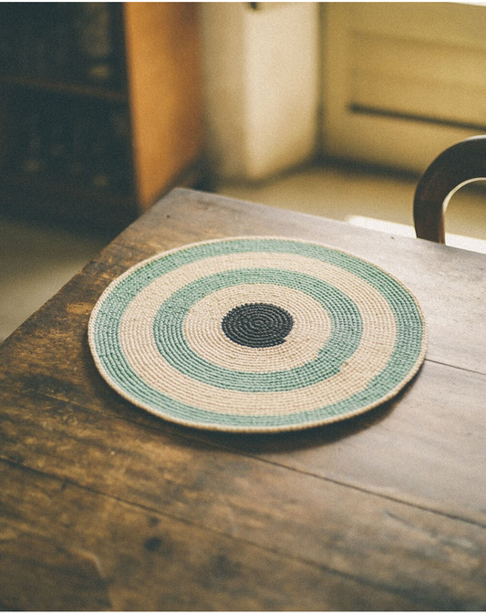 BAJO PLATO REDONDO ALGODON DIANA AZUL