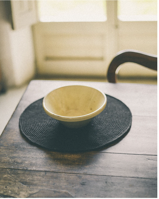 BAJO PLATO REDONDO ALGODON NEGRO