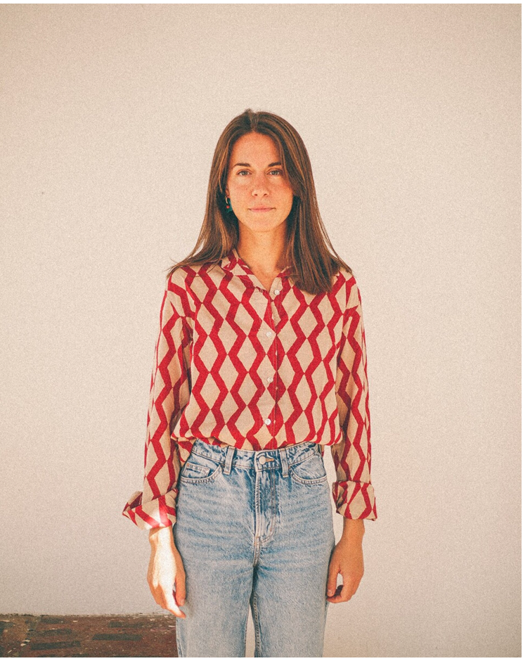 CAMISA BLUSA CENEFAS 100% Algodón