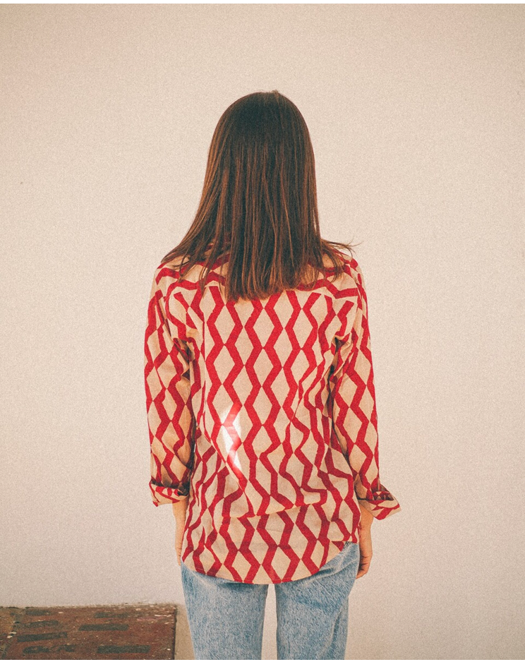 CAMISA BLUSA CENEFAS 100% Algodón