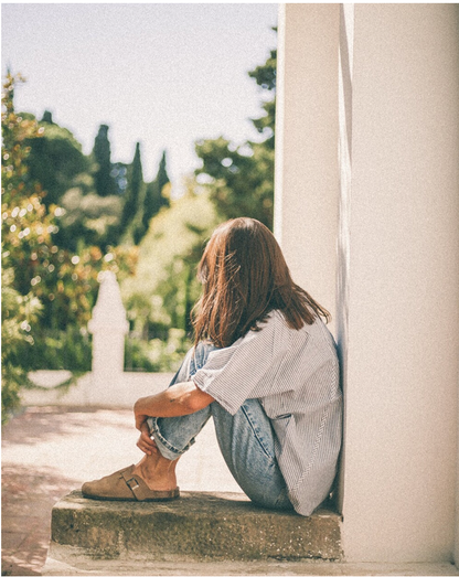 CAMISA TIPO PONCHO DE RAYITAS 100% ALGODÓN