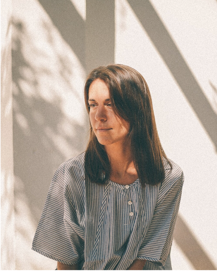 CAMISA TIPO PONCHO DE RAYITAS 100% ALGODÓN