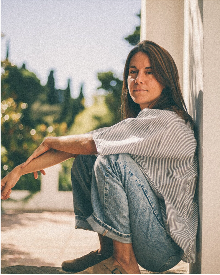 CAMISA TIPO PONCHO DE RAYITAS 100% ALGODÓN