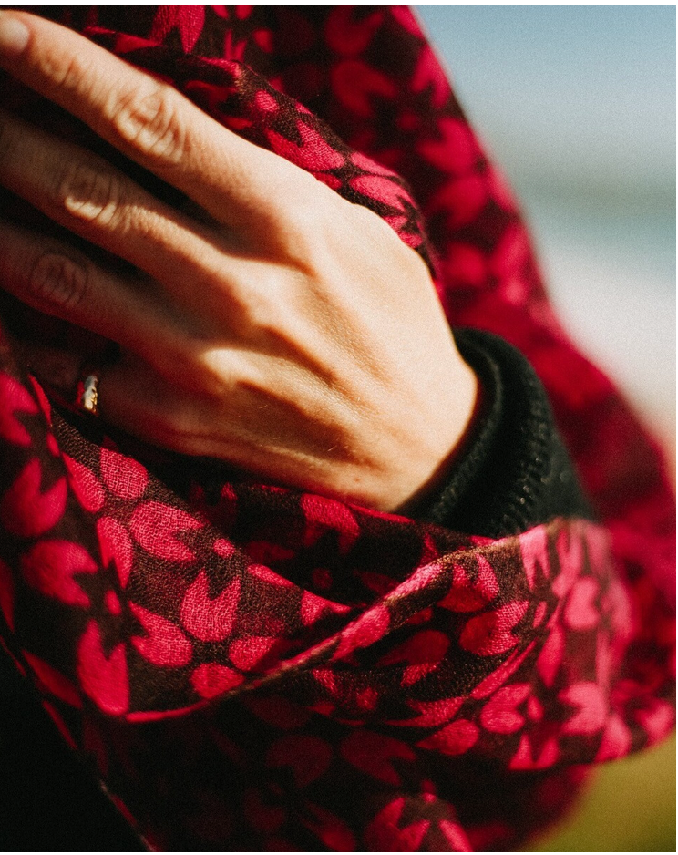 CHAL BABYCASHMERE FLOR GEOMÉTRICA LILA