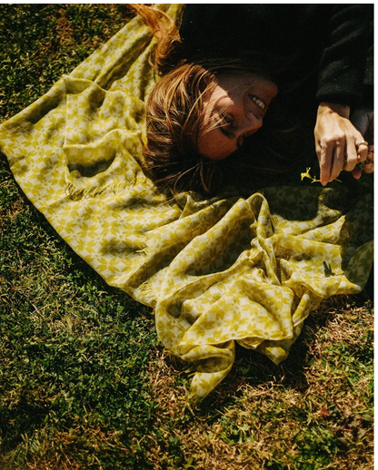 CHAL BABYCASHMERE FLOR GEOMÉTRICA VERDE