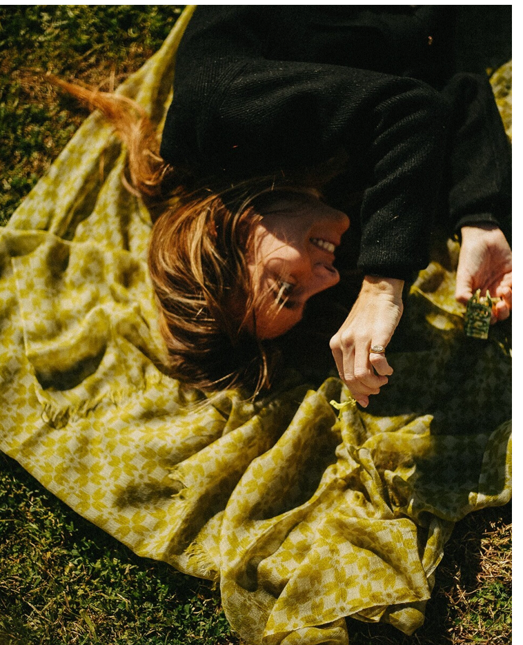 CHAL BABYCASHMERE FLOR GEOMÉTRICA VERDE