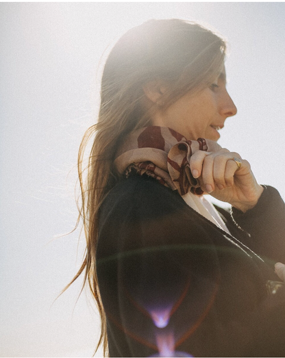 CHAL BABYCASHMERE FLOR GRANATE