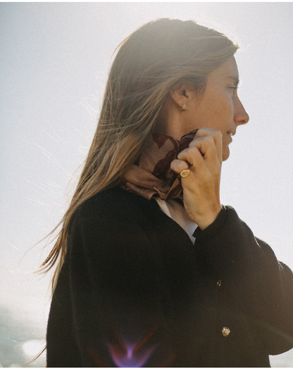 CHAL BABYCASHMERE FLOR GRANATE