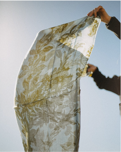 CHAL BABYCASHMERE FLOR VERDE