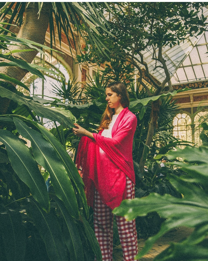 CHAL LISO CASHMERE FUCSIA