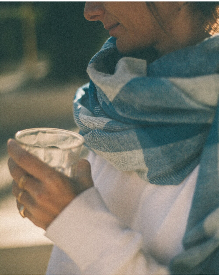 CHAL VICHY CASHMERE AZUL