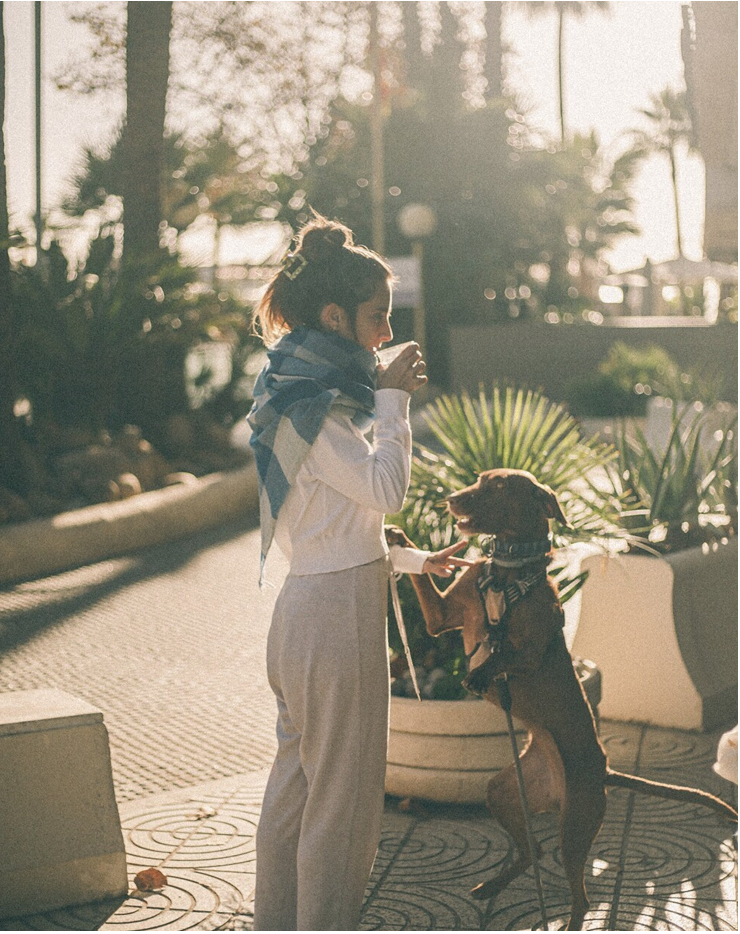 CHAL VICHY CASHMERE AZUL