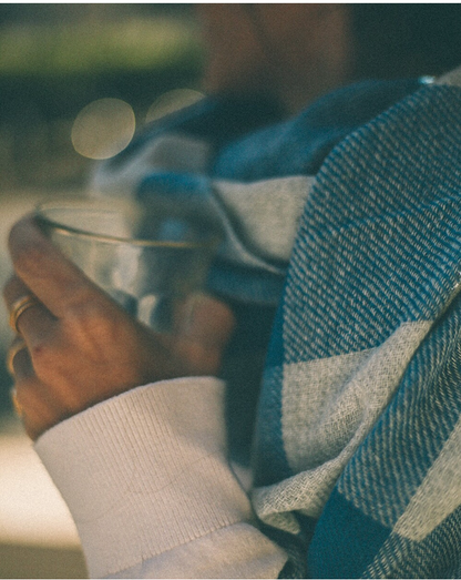 CHAL VICHY CASHMERE AZUL