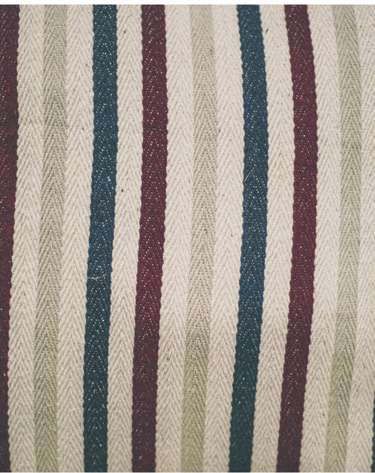 COJÍN ALGODÓN RAYAS GRANATE NAVY 60x60