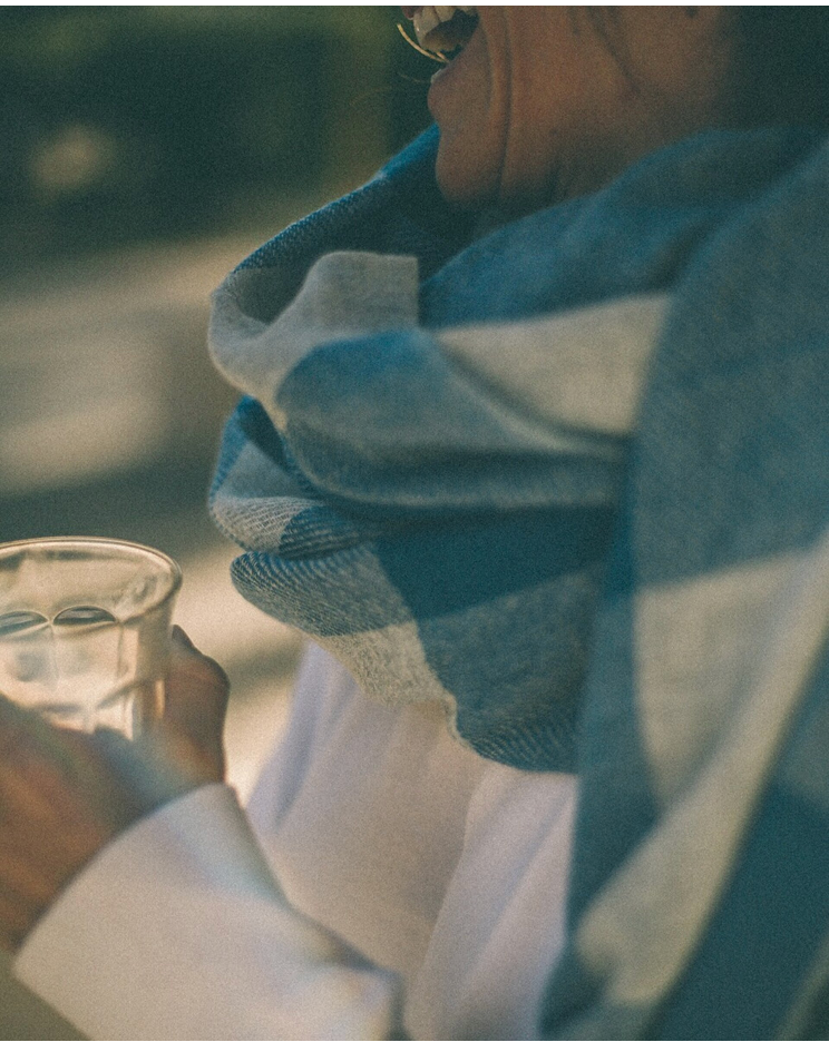 CHAL VICHY CASHMERE AZUL