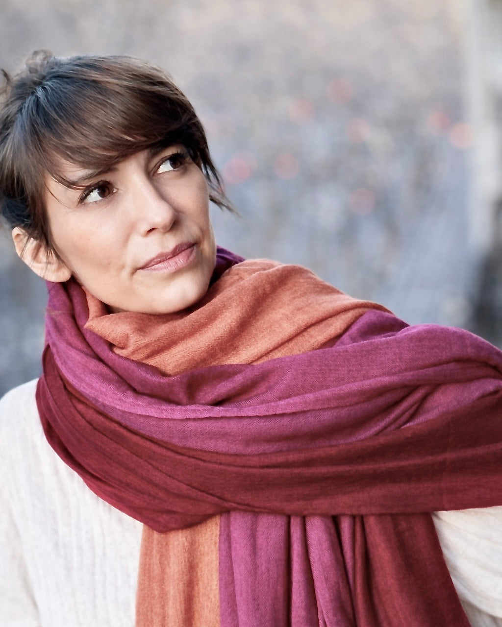 Chal manta cashmere lisso