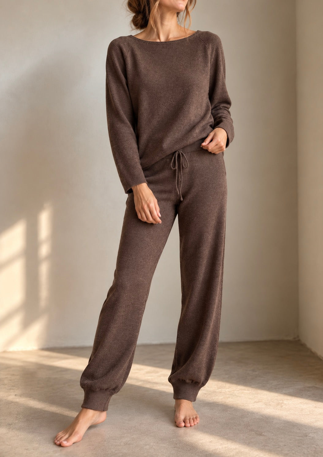 Pantalon Yoga de punto de algodón