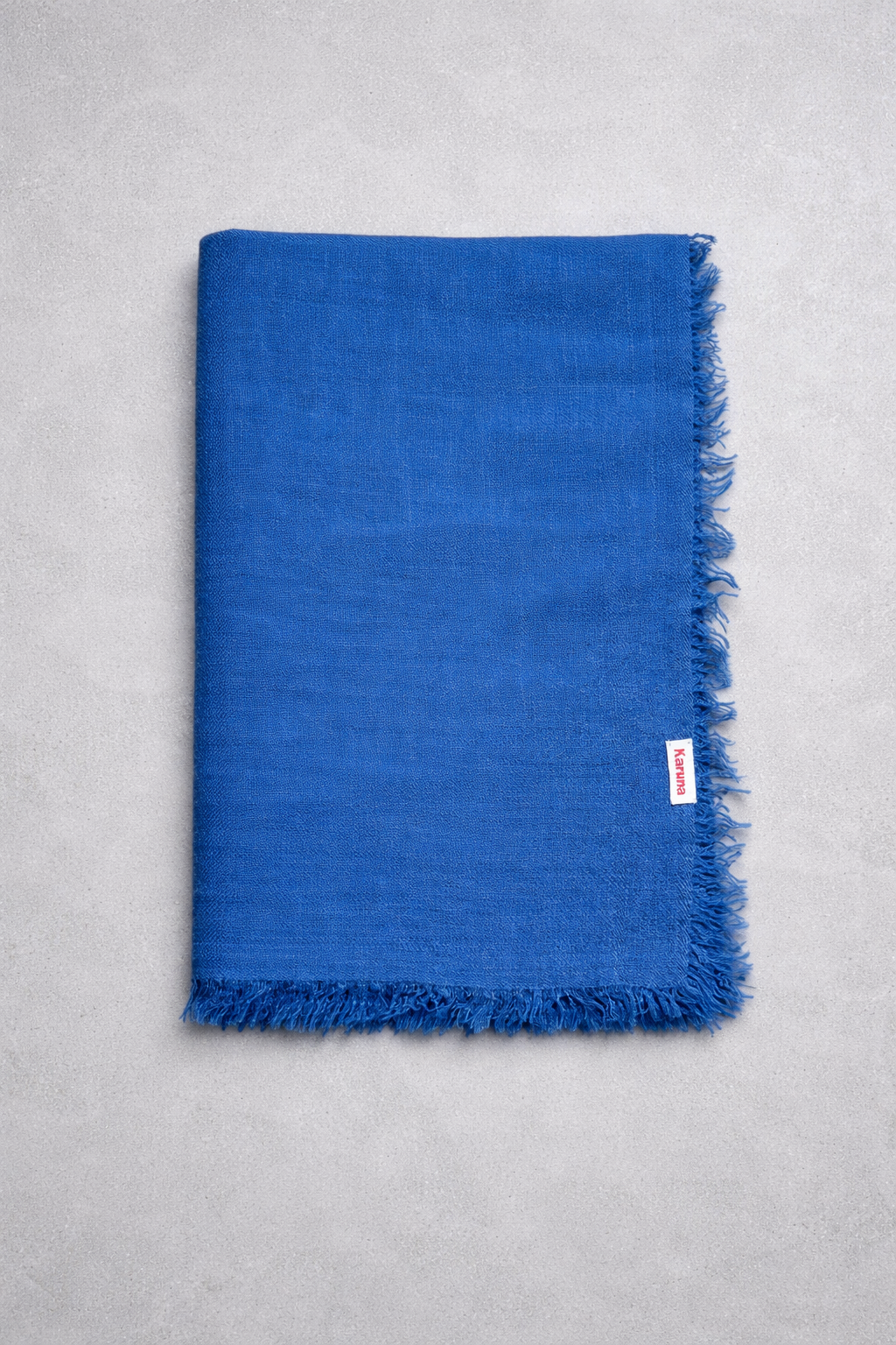 Chal cashmere cuadrado con flecos