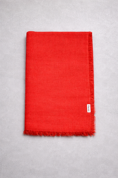 Chal cashmere cuadrado con flecos