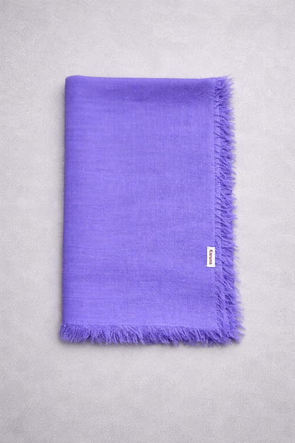 Chal cashmere cuadrado con flecos