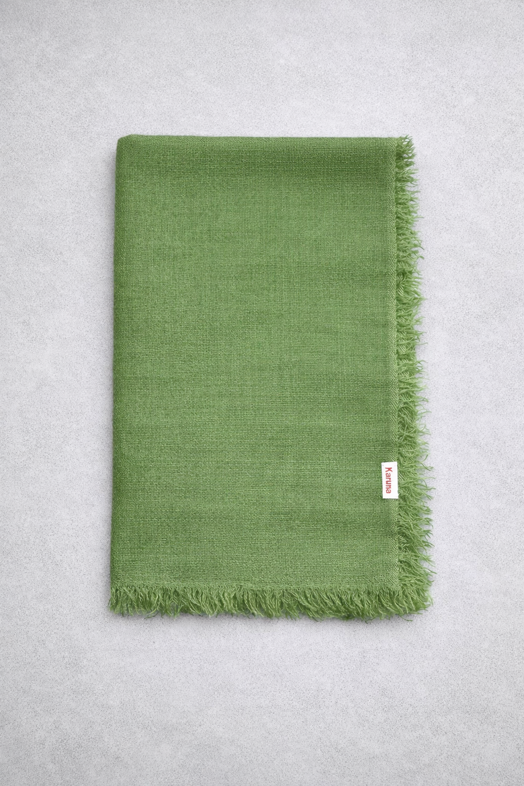 Chal cashmere cuadrado con flecos