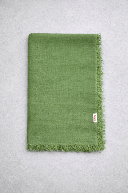 Chal cashmere cuadrado con flecos