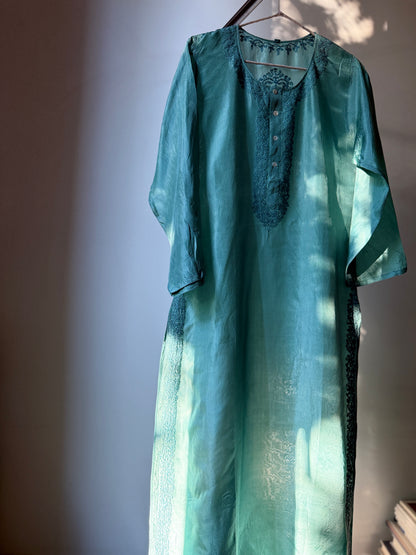 Kurta de seda bordada
