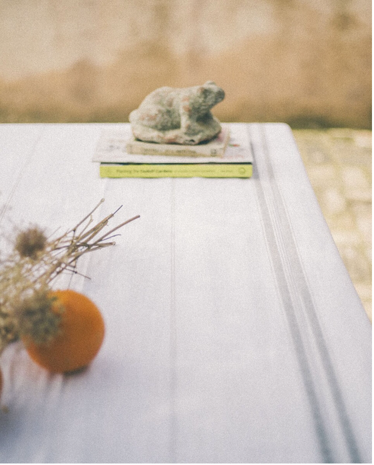 MANTEL DE ALGODON CON LINEAS GRISES 300x125cm