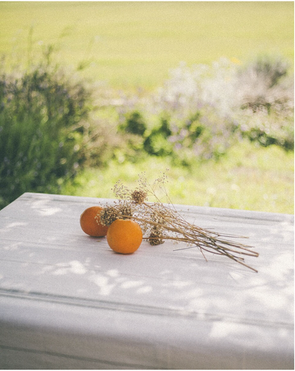 MANTEL DE ALGODON CON LINEAS GRISES 300x125cm