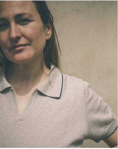 POLO MANGA CORTA DE ALGODON CON RIBETE