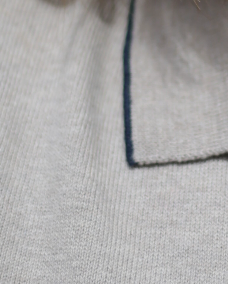 POLO MANGA CORTA DE ALGODON CON RIBETE