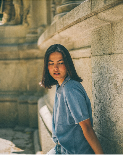 POLO MANGA CORTA DE ALGODON CON RIBETE