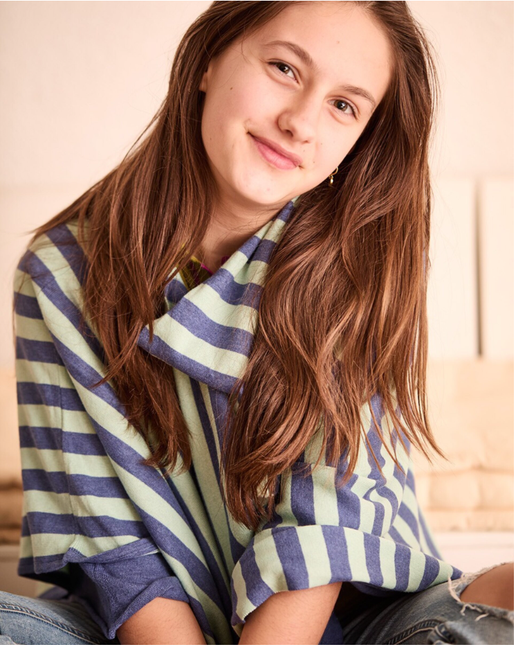 PONCHO RAYAS ALGODON/CASHEMERE