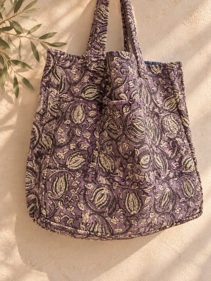Bolso en tejido de fibra natural