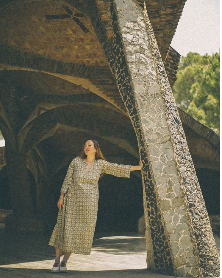 VESTIDO AFGANO DE ALGODÓN ESTAMPADO GEOMÉTRICO