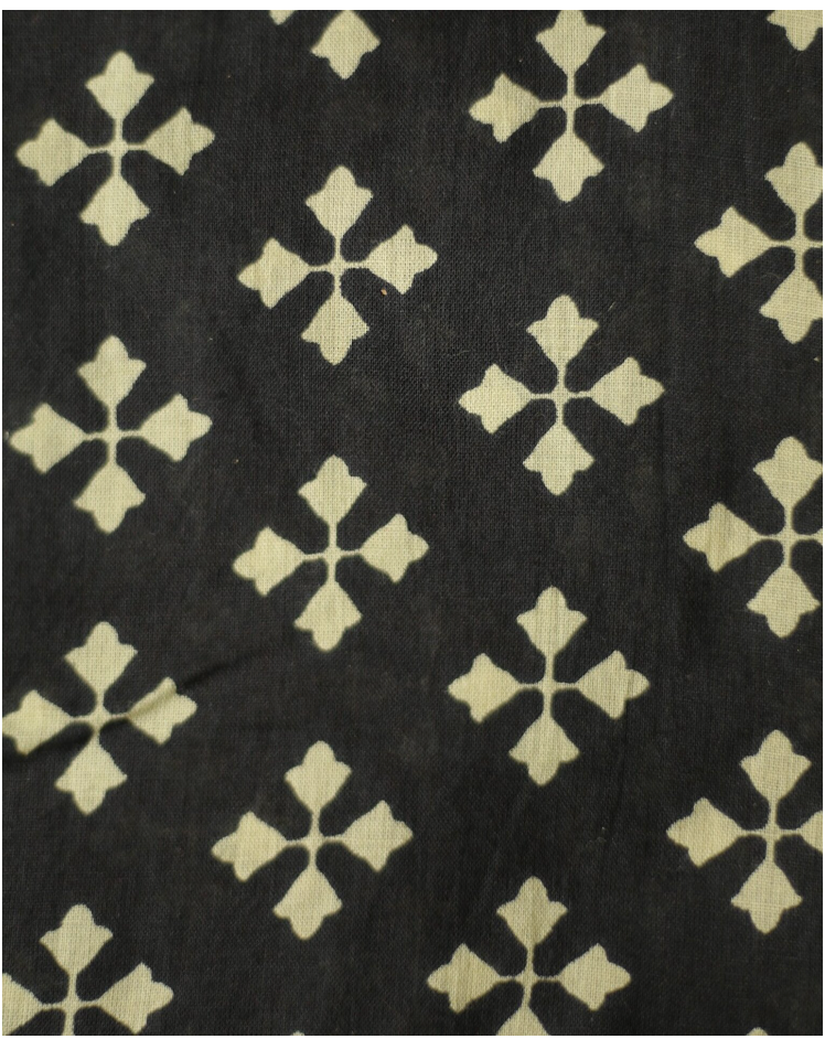 VESTIDO AFGANO DE ALGODÓN ESTAMPADO GEOMÉTRICO