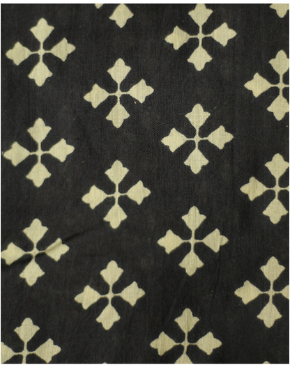 VESTIDO AFGANO DE ALGODÓN ESTAMPADO GEOMÉTRICO