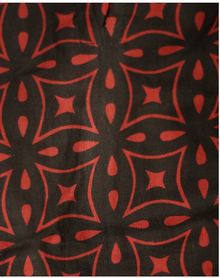 VESTIDO AFGANO DE ALGODÓN ESTAMPADO GEOMÉTRICO