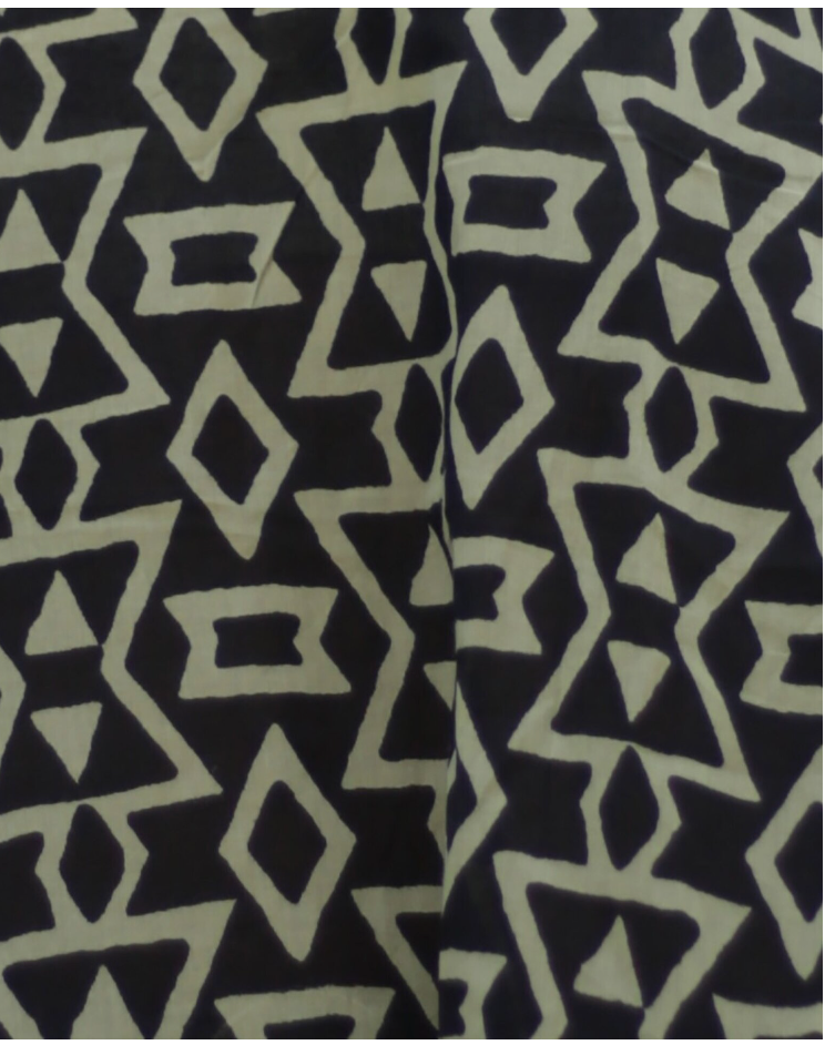 VESTIDO AFGANO DE ALGODÓN ESTAMPADO GEOMÉTRICO